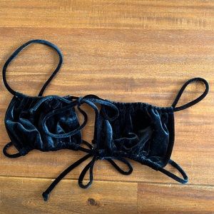 Kendall & Kylie (from Pacsun) - black velour material ~ Bikini top